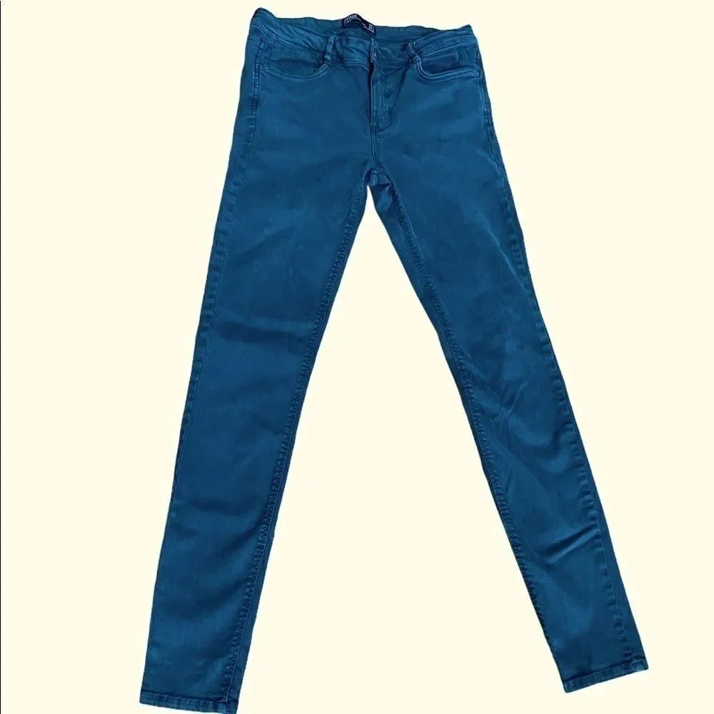 ZARA Trafaluc denim maker skinny forest green jean
